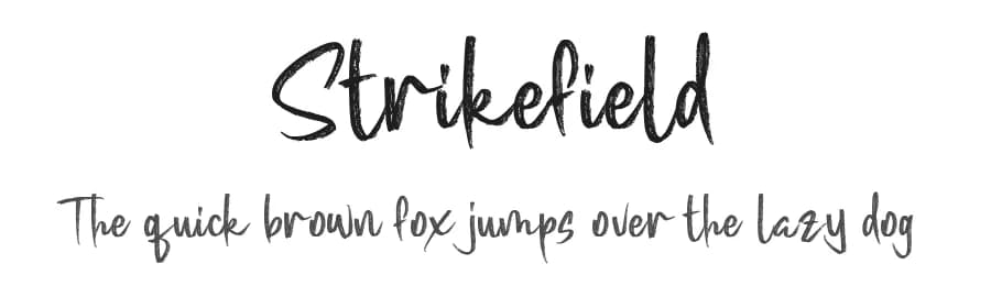 Strikefield by zamjump — Script Handwritten Font — preview 1
