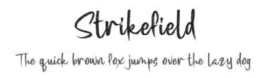 Strikefield by zamjump — Script Handwritten Font — thumbnail 1