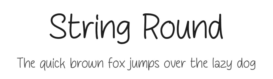 String Round by MJType — Script Handwritten Font