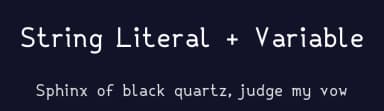 String Literal + Variable by Vid the Kid — Sans Serif Font — thumbnail 2