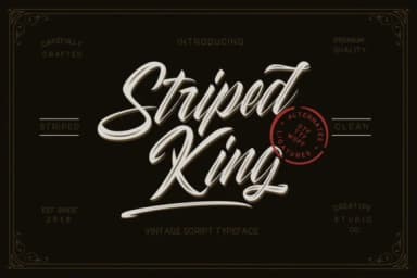 Striped King Font by CreatypeStudio — Script Handwritten Font — thumbnail 1