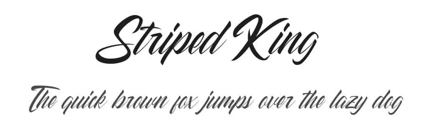 Striped King by Creatype Studio — Script Handwritten Font