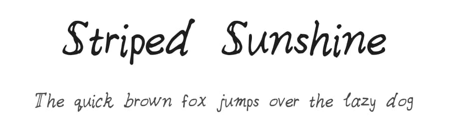 Striped Sunshine by Kelsey Ann G — Script Handwritten Font