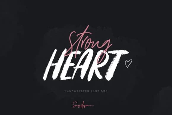 Strong Heart Duo Font by saridezra — Script Handwritten Font