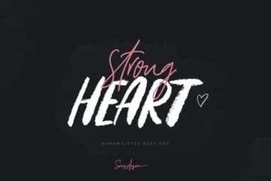 Strong Heart Duo Font by saridezra — Script Handwritten Font — thumbnail 1