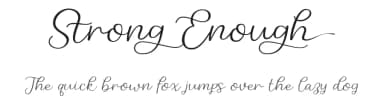 Strong Enough by epiclinez — Script Handwritten Font — thumbnail 1