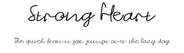 Strong Heart by Rafantype Studio — Script Handwritten Font