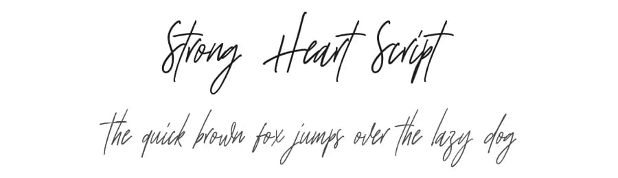 Strong Heart Script by Saridezra — Script Handwritten Font