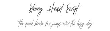 Strong Heart Script by Saridezra — Script Handwritten Font — thumbnail 1
