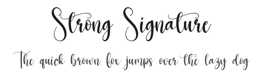 Strong Signature by Scratchones — Script Handwritten Font