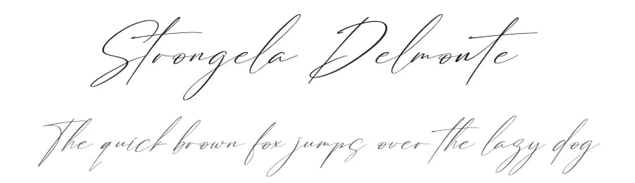 Strongela Delmonte by Perspectype Studio - Letterena.com — Script Handwritten Font