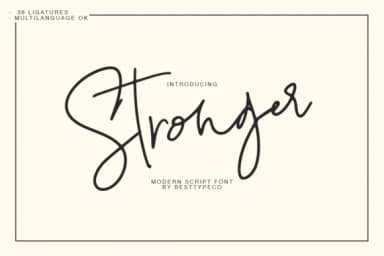 Stronger Font by BennyDesigns — Script Handwritten Font — thumbnail 1
