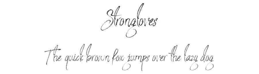 Strongloves by FHFont — Script Handwritten Font