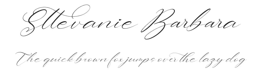 Sttevanie Barbara by Perspectype Studio - Letterena.com — Script Handwritten Font