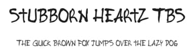 Stubborn Heartz TBS by PressGang Studios — Script Handwritten Font — thumbnail 1