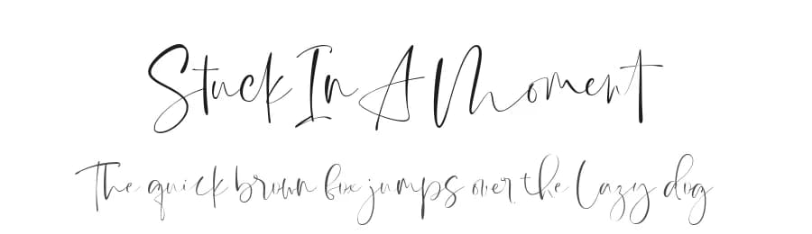 Stuck In A Moment by Redy Studio — Script Handwritten Font — preview 1