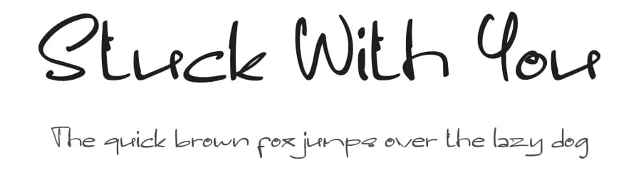 Stuck With You by Al Ghul — Script Handwritten Font
