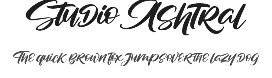 Studio Ashtral by Vunira Design — Script Handwritten Font