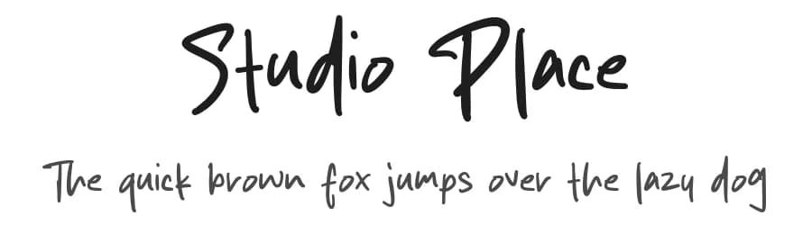 Studio Place by MJType — Script Handwritten Font