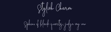 Stylish Charm by Snipescientist — Script Handwritten Font — thumbnail 2