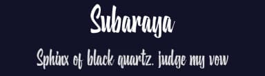 Subaraya by Holisfonts.com — Script Handwritten Font — thumbnail 2