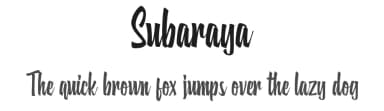 Subaraya by Holisfonts.com — Script Handwritten Font — thumbnail 1