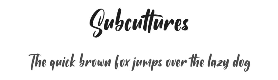 Subcultures by Maulana Creative — Script Handwritten Font