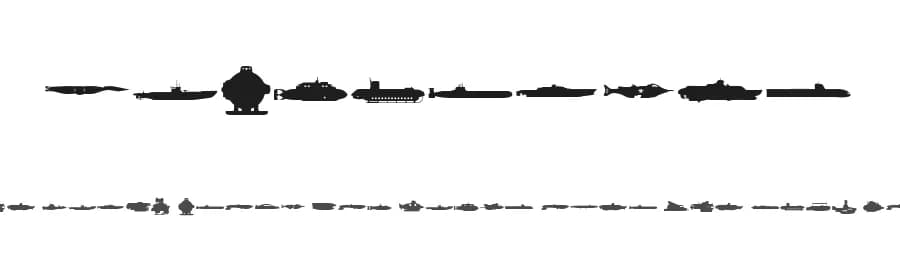 Submarines by Glyphcraft — Dingbats Font