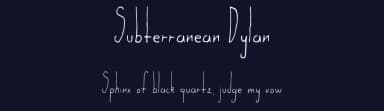 Subterranean Dylan by Kenneth Kolloen — Script Handwritten Font — thumbnail 2
