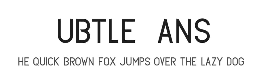 Subtle Sans by Atle Mo — Sans Serif Font