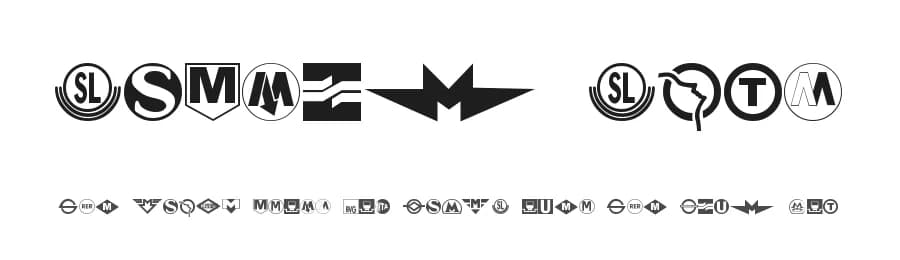 Subway Sign by Endie — Dingbats Font