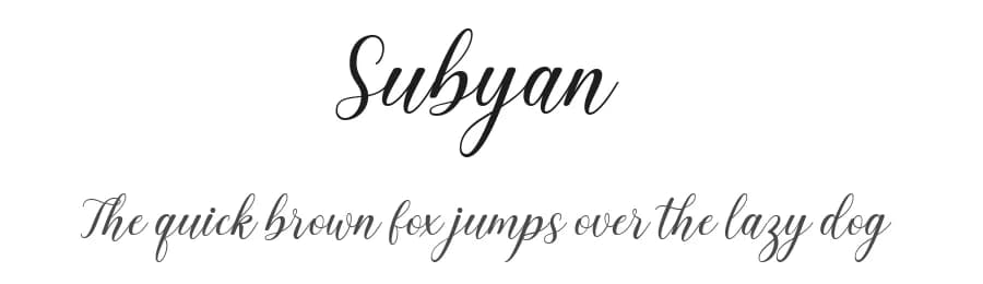 Subyan by Suby Studio — Script Handwritten Font