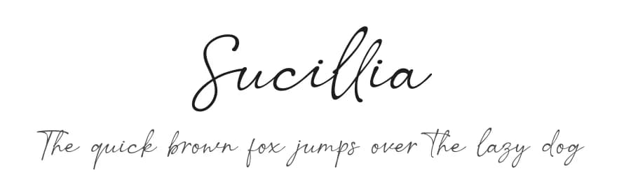 Sucillia by Typeline Studio — Script Handwritten Font