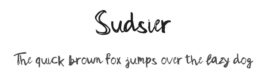 Sudsier by madeDeduk — Script Handwritten Font