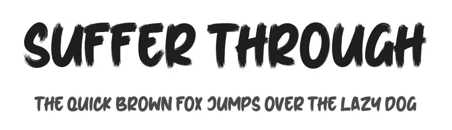 Suffer Through by Eifetstype — Script Handwritten Font