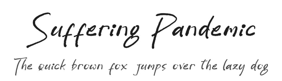 Suffering Pandemic by Letterena Studios — Script Handwritten Font