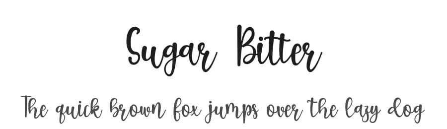 Sugar Bitter by Supersemar Letter — Script Handwritten Font