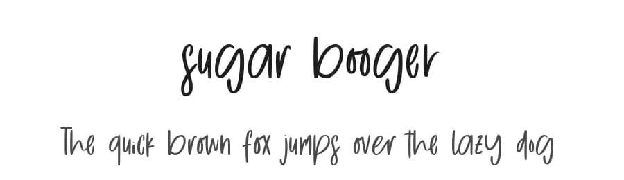 Sugar Booger by Four Lines — Script Handwritten Font