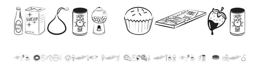Sugar Coma by Jess Latham — Dingbats Font
