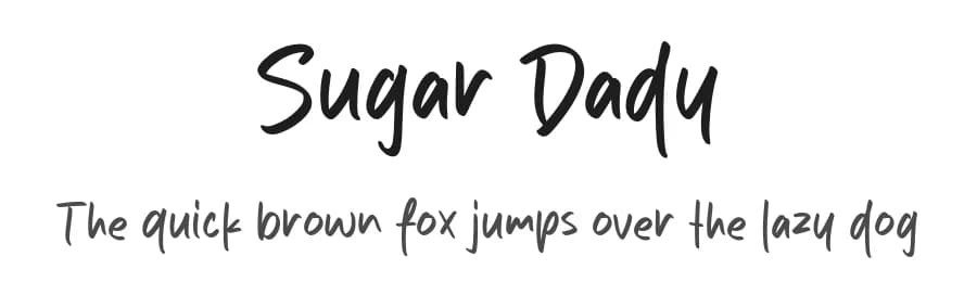 Sugar Dady by MJType — Script Handwritten Font