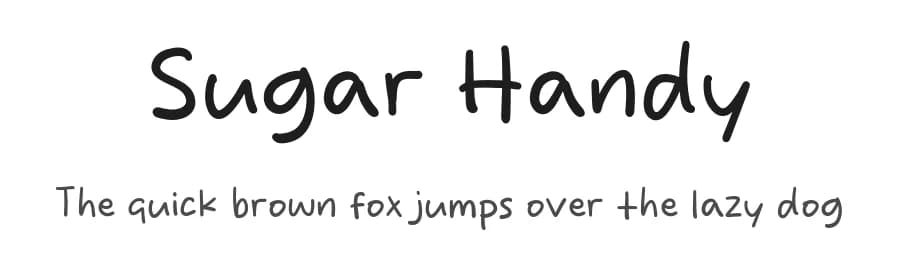 Sugar Handy by Khurasan — Script Handwritten Font