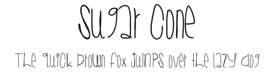 Sugar Cone by Des Gomez — Script Handwritten Font