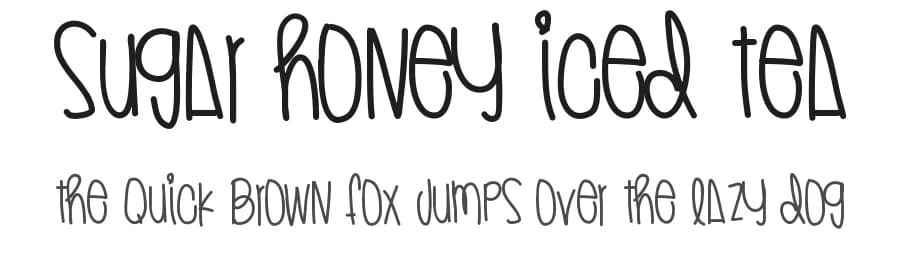 Sugar Honey Iced Tea by Des Gomez — Script Handwritten Font