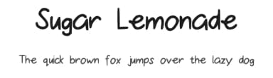 Sugar Lemonade by Font Fabulous — Script Handwritten Font — thumbnail 1