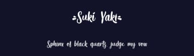 Suki Yaki by Typhoon Type - Suthi Srisopha — Script Handwritten Font — thumbnail 2
