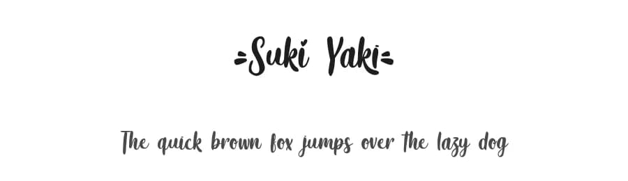 Suki Yaki by Typhoon Type - Suthi Srisopha — Script Handwritten Font