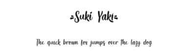 Suki Yaki by Typhoon Type - Suthi Srisopha — Script Handwritten Font — thumbnail 1