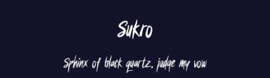 Sukro by selawetype — Script Handwritten Font — thumbnail 2