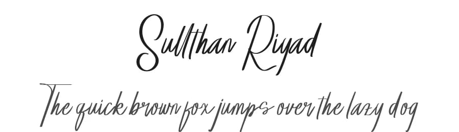 Sullthan Riyad by Hardtype — Script Handwritten Font
