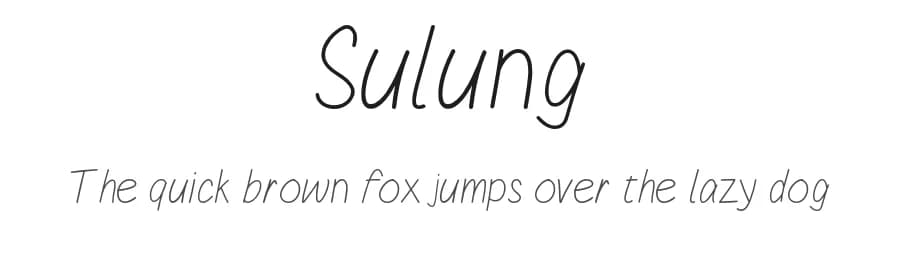 Sulung by Rangkai Aksara — Script Handwritten Font